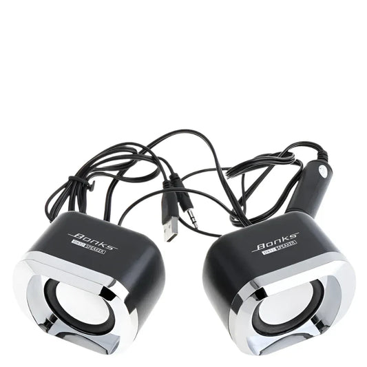 Portable Bass Computer Speakers with Subwoofer (Black)-0